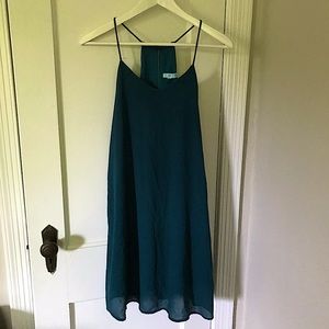 Teal Trapeze Sundress